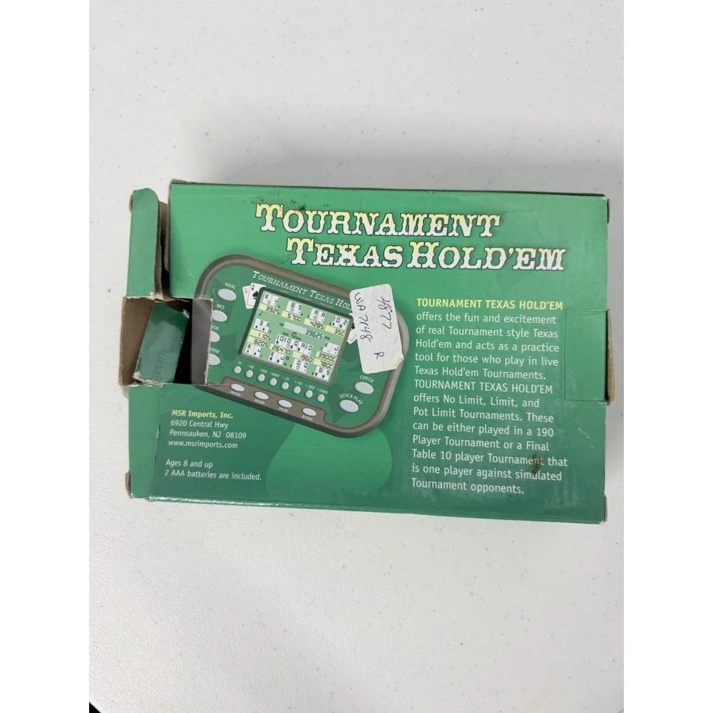 Vintage Tournament Texas Hold'em Handheld Electronic Poker Game MSR Imports